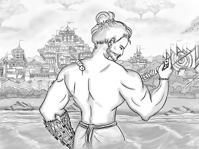 Bhisma, Son Of The Holi River history illustration mythology warrior