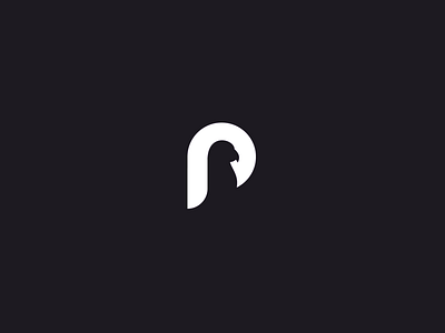 Parrot animal branding letter logo mark negative negative space p parakeet parrot