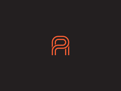 P & A a ap brand line logo mark monogram p pa