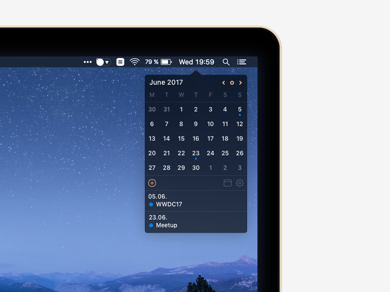 Widgets for mac calendar shortcut