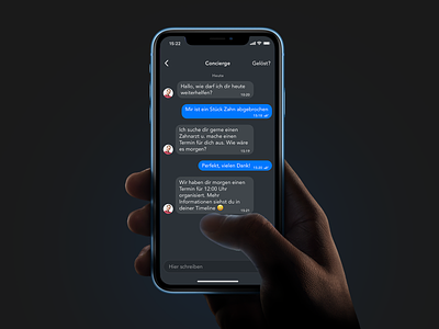 Chat - 🌑Mode chat concierge dark mode