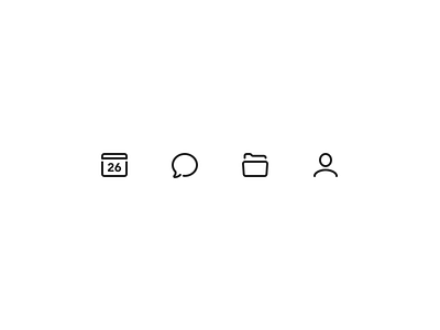 2px line icons by Andreas Storm on Dribbble