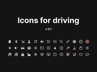 Icons for driving(Free Figma file)