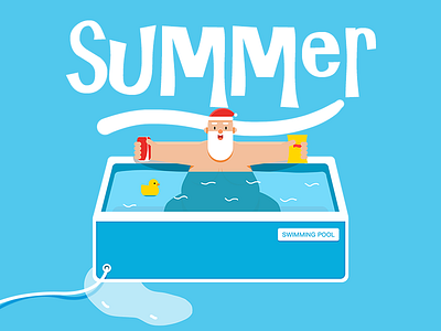 Summer ！！！！ character design father christmas illustration santa claus summer