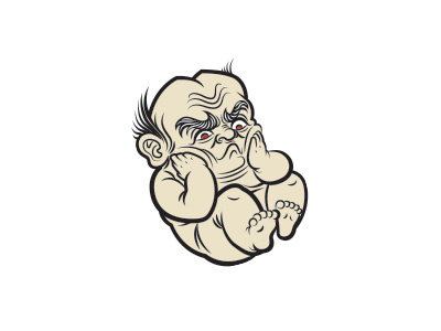 Evil Baby / Old baby baby illustration