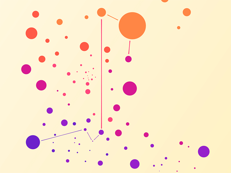 Dots+Dots+Dots connnection data visulization dots illustration network