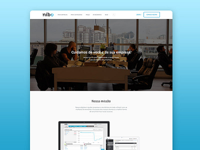 Nibo Website blue design devices finance flat interface nibo product ui ux web