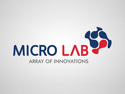 Micro Lab Logo blue branding illustrator lab logo micro red