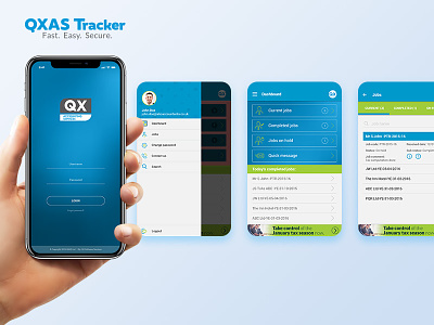 QXAS Tracker accounting app design qxas task tracker tracker ui ux