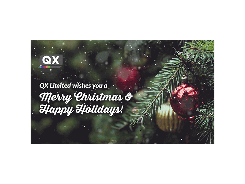 Christmas Greetings from QXLTD christmas gif greeting holidays qx snow