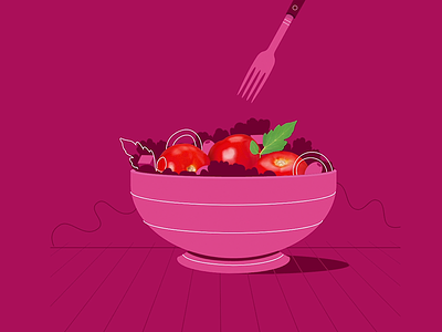 Tomato animation design food illustration salad tomato