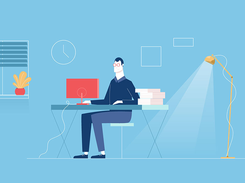 Office work office desk men character design illustrator graphic design illustration