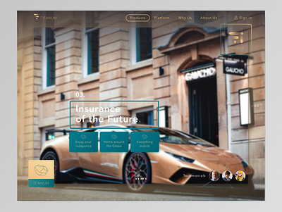 Insurance User Experience design flat insurance landing page login page premium product page ui