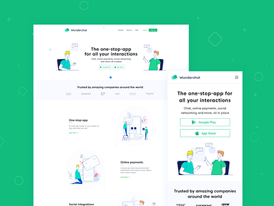 Wunder Chat Website UI Design