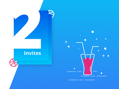 2 Dribbble Invites Available card dribbble flat giveaway india invitation invite juice shots