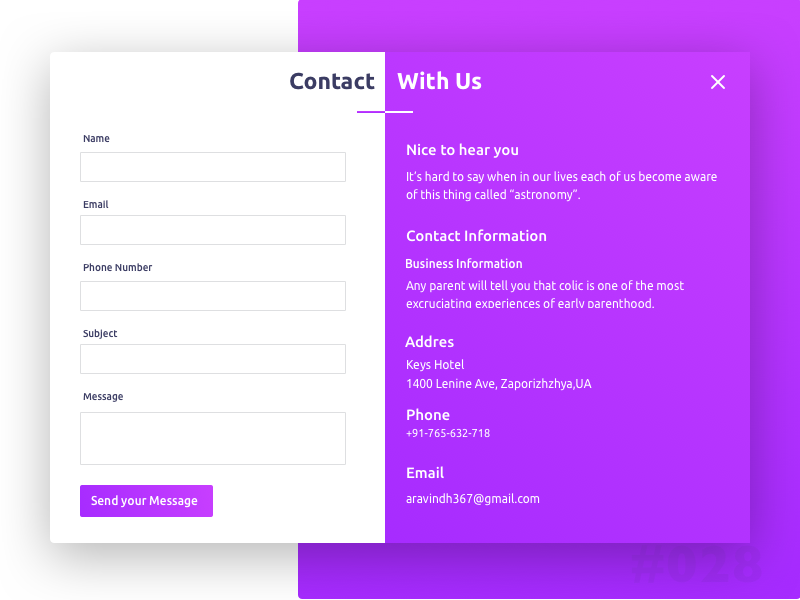 Contacts ui