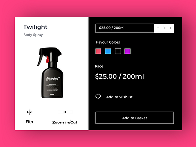 Customize Product checkout customize dailyui dark flip perfume product selector ui