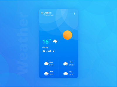 Weather applicaiton blue cloud dailyui degrees heat moon sun sun logo temprature ui uidesign weather