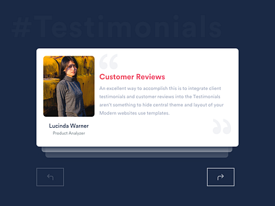 Testimonials black dailyui dark information profile quotes reviews testimonials ui ux