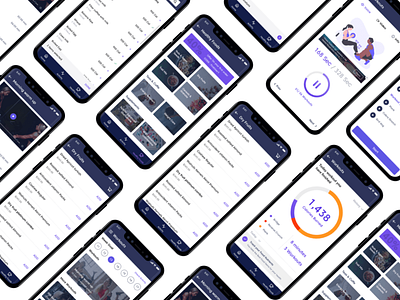 Fitness App analytics design fitness illustration product time ui ux workout