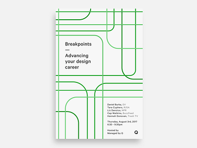 Breakpoints - Advancing your design career design event poster product design