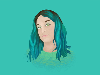 Selfie @ 35 color palette illustration ipadpro portrait procreate self portrait