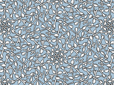 Spoons amaziograph design illustration ipadpro pattern surface tiling