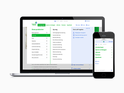 Centraal Beheer Navigation Menu navigation navigation menu ux design webdesign website