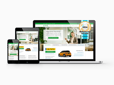 Unive Verzekeringen insurance my profile responsive web design ux design