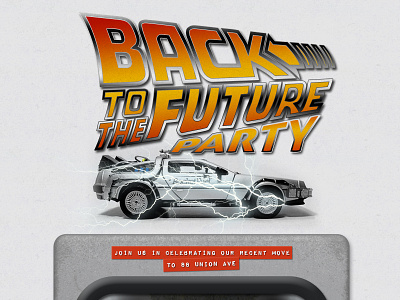 Party Invite - Back to the Future Themed 80s back to the future delorean email flux capacitor fun invitation invite movie retro