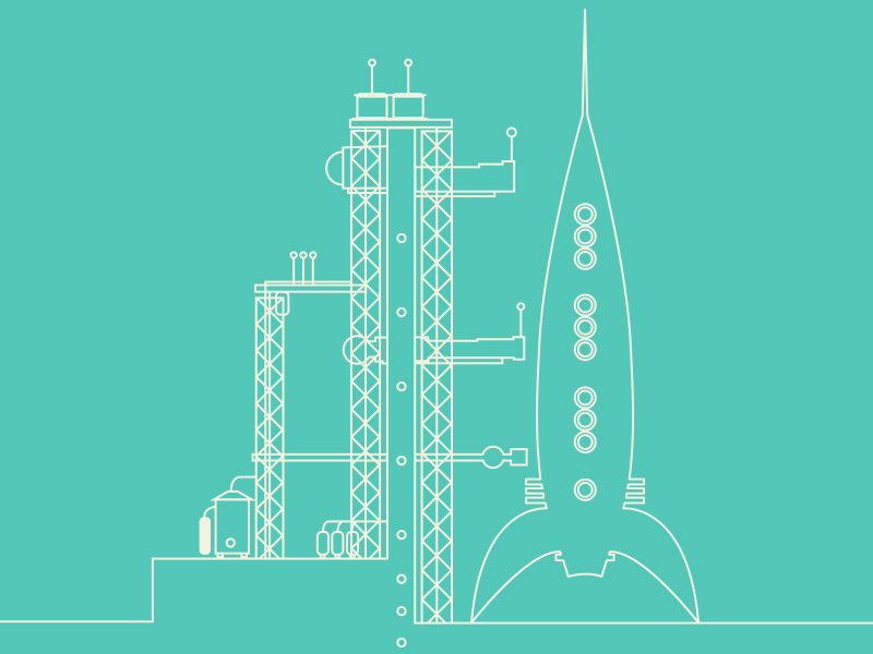 Launchpad lineillustration by Shannon Rhodes on Dribbble