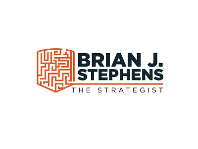 Logo for Public Strategy Identity identity logo maze personal identity shield strategy