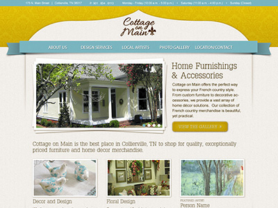Cottage On Main Site light pattern ribbon texture web website