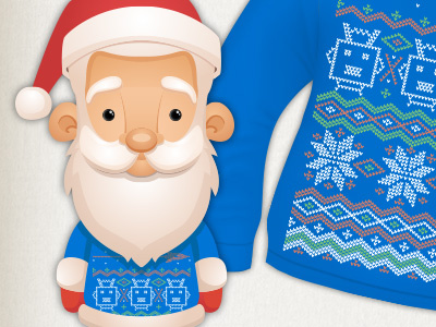 Festive Holiday Sweater Shirt emailer email festive holiday robot santa