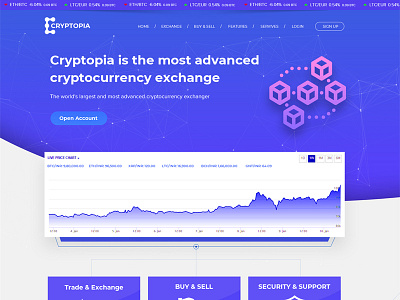 Cryptocurrency Web Ui Design cryptocurrency graphics homepage landing page ui ux web design website