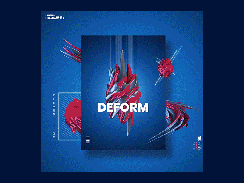 Animation Deform Distort Poster Art 2018 3d animation art branding design distort graphics illustration motion poster typography