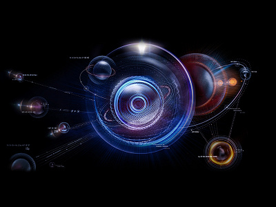 Galactic Visual 3d Concept And Data Visualization Design