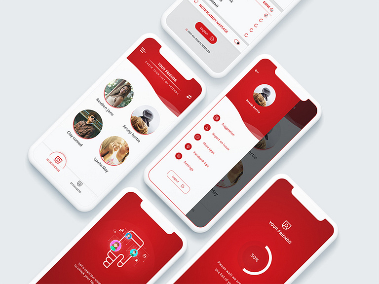 Friends Search App UI Design by Vishal Bakhaswala on Dribbble