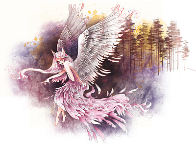 Fairy book character design drawing fairy illustration myth mythology photoshop