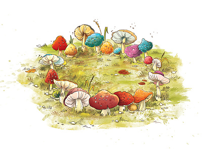 Fairy Ring drawing fairy illustration mushroom photoshop