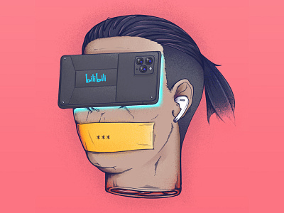 Video Apps Addicted #Bilibili avatar bilibili cyborg illustration