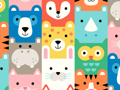 Animal Squares Pattern animals pattern