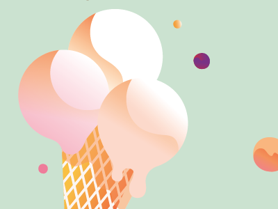 Illustration for Fiona ice cream shop adobe illustrator ice cream illustration summer