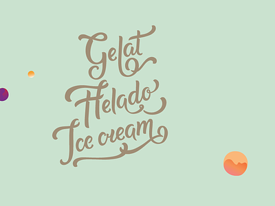 Lettering for Fiona Ice cream shop menu icecream illustration lettering summer