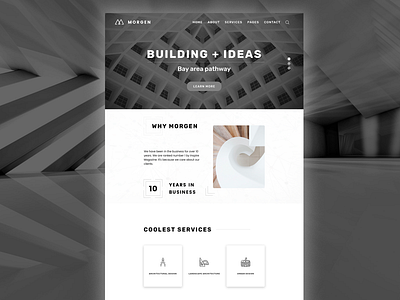 Morgen - Minimal & Clean Architecture Website Design