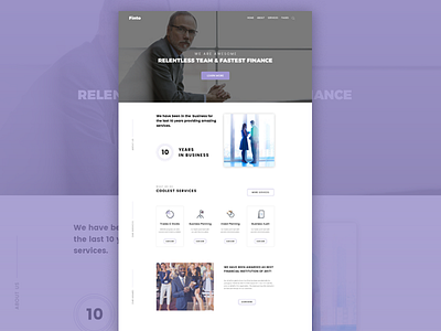 Minimal & Clean Business & Finance Website Design