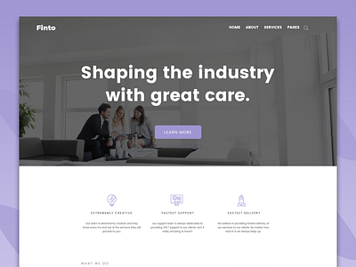 Minimal & Clean Business & Finance Website Design business clean corporate landing page minimal modern startup ui web design website