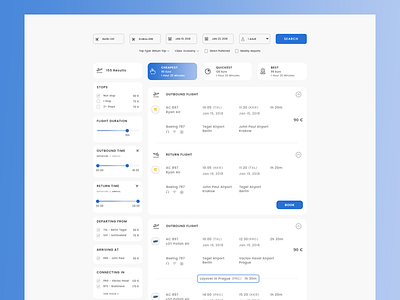 Flight Booking page