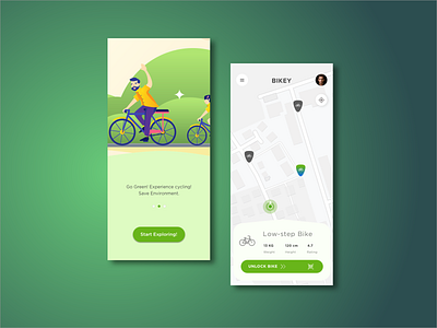 Bike sharing app bicycle app bike bike app bike ride bikesharing clean minimal modern sharing uidesign uxdesign