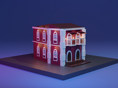 Fontainhas isometric model